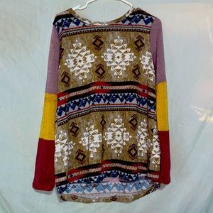 Female Indian print cute shirt